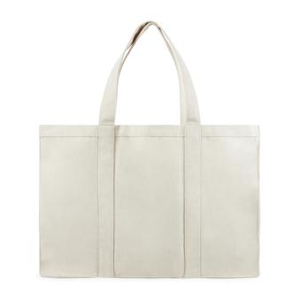 VINGA Hilo AWARE™ Maxi-Tasche aus recyceltem Canvas Grauweiß
