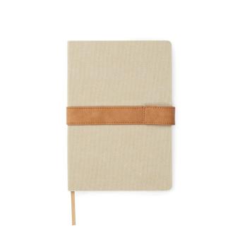 VINGA Bosler Notizbuch aus RCS recyceltem Canvas Beige