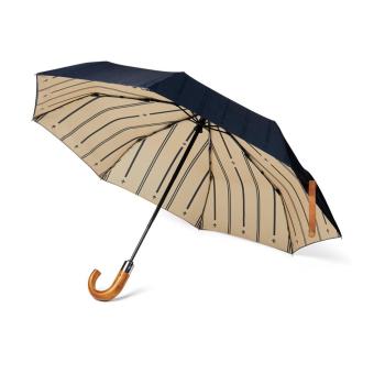 VINGA Bosler AWARE™ recycled pet 21" foldable umbrella Navy