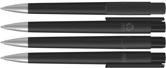 RECYCLED PET PEN PRO F SI GUM, schwarz Black | Blue
