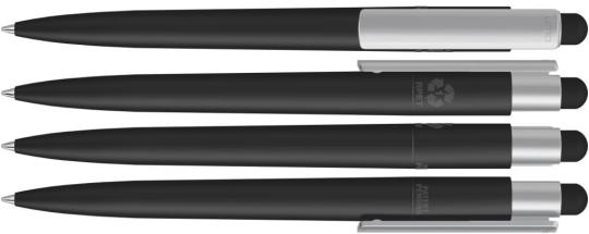 RECYCLED PET PEN PRO F TOUCH, schwarz Schwarz | Blau