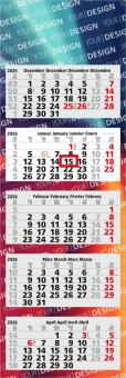 5-Monatskalender (Mehrblock): Klassischer Mehrblock-Monatskalender mit viersprachigem Kalendarium, großzügiger Werbefläche und hochwertiger Werbung – inklusive 4C-Digitaldruck Light grey