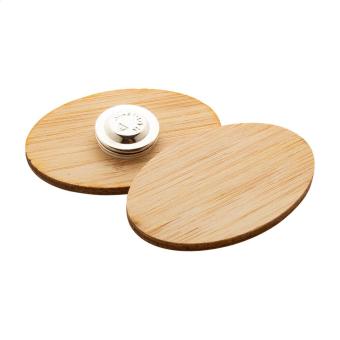 BooBadge bamboo badge Nature blue