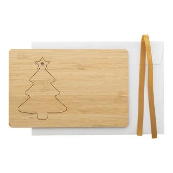 BooCard Christmas card, tree Nature blue