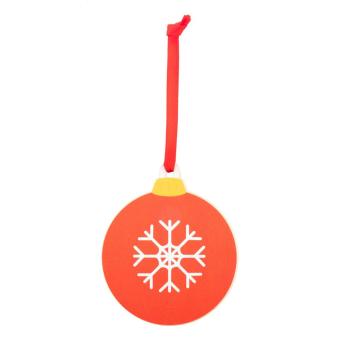 Skaland Christmas tree ornament, snowflake American red