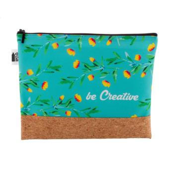 CreaBeauty Cork L RPET Individuelle Kosmetiktasche, natur Natur,schwarz