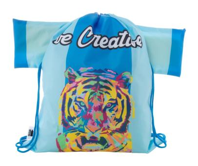 CreaDraw T RPET custom drawstring bag Blue/white