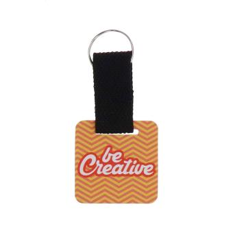 Woody Strap custom keyring, square Nature blue