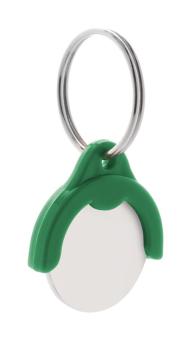 Token Schlüsselanhänger mit Einkaufswagen-Chip Grün