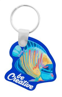CreaFob custom made keyring Aztec blue