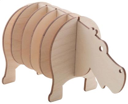 Noah coaster set, hippo Nature