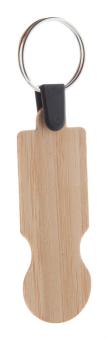 BooCart EU bamboo trolley coin keyring Nature