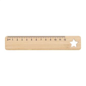 Lopsmarka bamboo ruler, star Nature blue