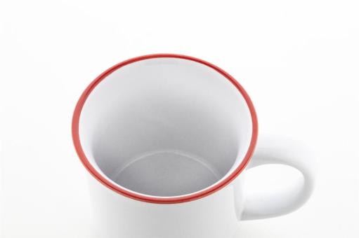 Woodstock Subo Vintage Sublimationstasse Rot/weiß