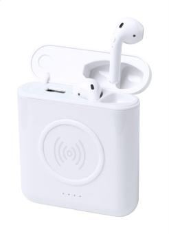 Repte power bank earphones White
