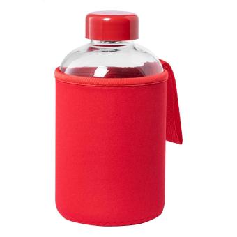 Tesso Glas-Sportflasche Rot