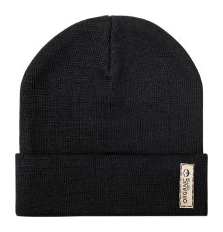 Daison organic cotton winter hat Black
