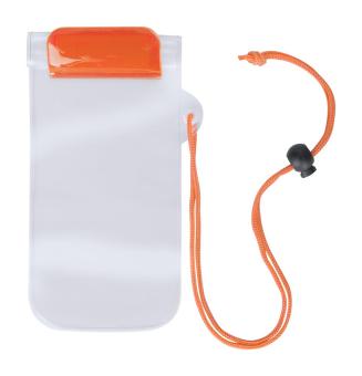 waterproof mobile case Transparent orange