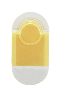 Cafey eraser and sharpener White/yellow