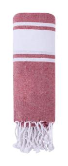 Carey beach towel and drawstring bag Red
