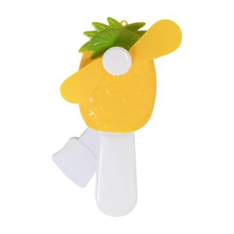 Amalfi hand fan, pineapple Antrazit/magenta