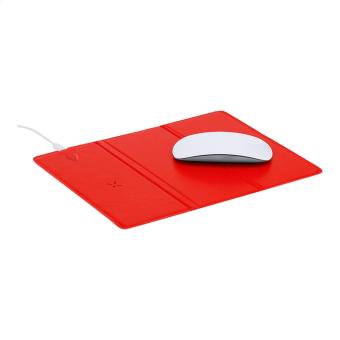 Peppu Charge Wireless-Charger Mauspad Rot