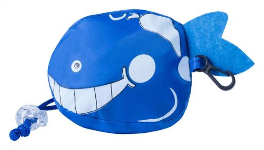 Noah drawstring bag, whale Aztec blue