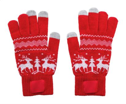 Skandihand Weihnachtliche Touchscreen-Handschuhe Rot