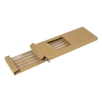Borosip glass straw set Transparent