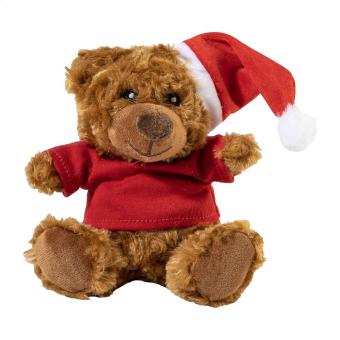 Mjuknalle RPET Plüsch-Weihnachtsteddy Rotbraun