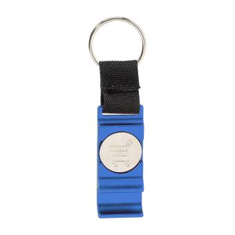 OpenCart bottle opener trolley keyring Aztec blue