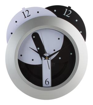 Brattain wall clock Silver/black