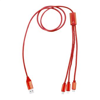 Ralong USB-Ladekabel Rot