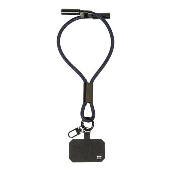 CuffCharge 60W Handgelenkband mit Lade- und Datenkabel aus RPET Dunkelblau
