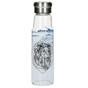 Glasflasche mit Hülle "Life" 0,55 l Transparent