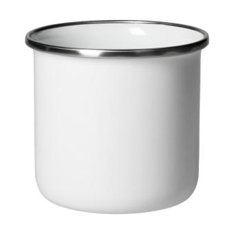 Emaille-Becher "Cozy" 300 ml, Subli Weiß