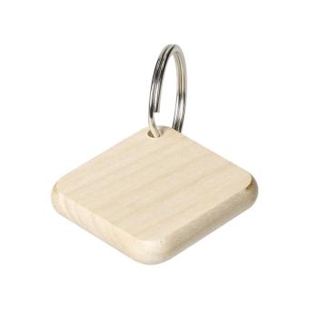 Square wooden keyring "Maple" Nature