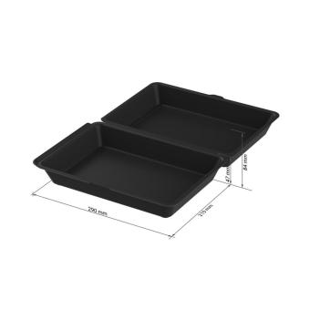 Menübox "ToGo" XL, ohne Trennstege Schwarz