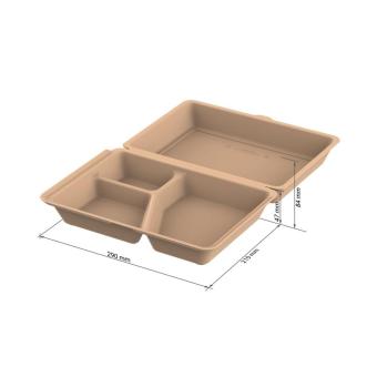 Menübox "ToGo" XL, 3-geteilt Braun