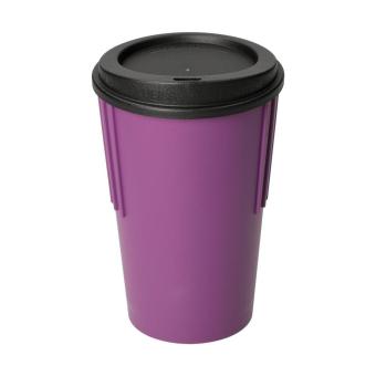 Riffel-Kaffeebecher "ToGo", 300 ml Brombeere