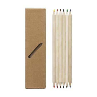 "Duo" colouring pencils, set of 6 Nature