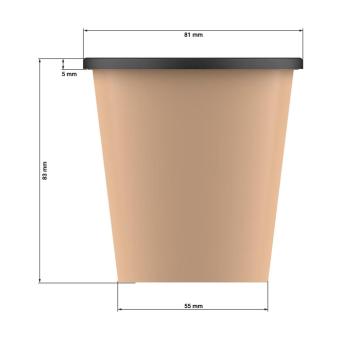 ToGoPlus" dip cup, 200 ml Brown