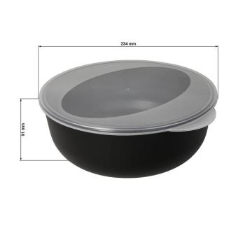 Food Bowl "ToGo", 2,2 l, 1K lid Black