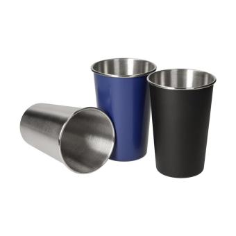 Edelstahlbecher "Metallo", 500 ml Blau