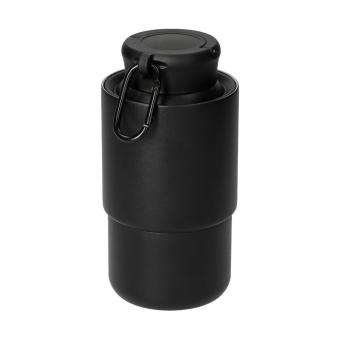 Stainless steel cup with carabiner ‘Trail’ Black