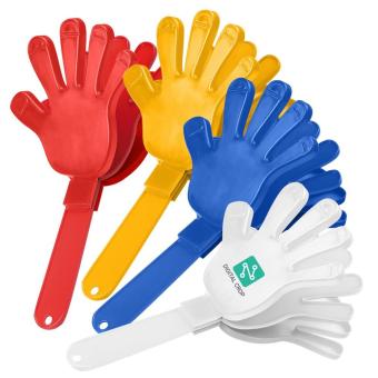 Klapper "Hand", einfarbig Amerika rot