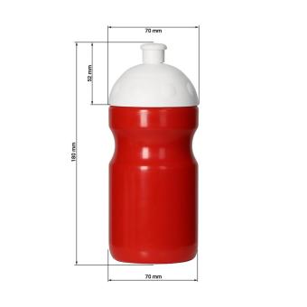 Trinkflasche "Fitness" 0,5 l mit Saugverschluss Amerika rot