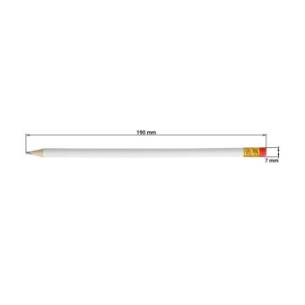 Bleistift "White" mit Radiergummi Weiß