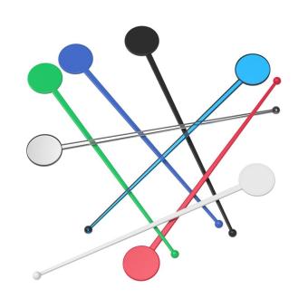Cocktail stirrer "Round" White