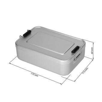 Lunch box "Aluminium" Flat silver